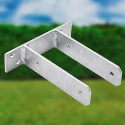 U-grondanker voor houten palen 7 cm - Gegalvaniseerd staal - Robuuste houder - Voor een stevige constructie - ShopVlot — thumbnail 4
