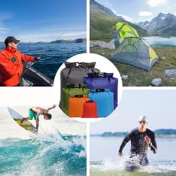 6-delige waterdichte droge tassen, droge zak, droge zak, draagbare combo-etui met grote capaciteit, snorkeltas, drijftas voor reizen, raften, driften, zwemmen, snorkelen, kamperen, fietsen, vissen, kajakaccessoires — thumbnail 2