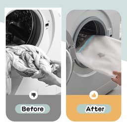 Waszakken voor Wasmachine - Transparant - Set van 2 - Bescherming voor Kleding tijdens de Wasbeurt — thumbnail 3