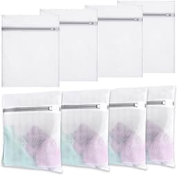 Set van 8 wasnetten voor de wasmachine 40x30cm - verborgen rits - polyester — thumbnail 1
