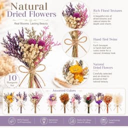 10 stuks charmant droogbloemenboeket kleine wilde bloemdecor — thumbnail 5