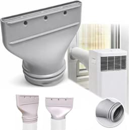 Koppelstuk Mobiele Airco Afvoerslang - Koppelstuk voor mobiele airco met flexibele slang - Platte mond - Voor Ø13-15cm - voor afvoerbuis, afzuigkap, pvc-airconditioning — thumbnail 1