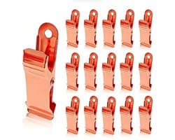 Kleine Klemmen - 30 Stuks - 4 x 1,3 cm - Scheppen - Mini-metalen klemmen - Klemmen voor Organisatie - Geschikt voor kleding, foto's, gordijnen, badkamer - Roségoud