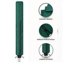 Waslijnbeschermer, waterdichte waslijnhoes Geschikt voor ritssluiting, 16*16*165 cm, winddicht, groen.