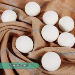 Set van 6 stuks wollen ballen voor wasdroger, bal van wol voor wasdroger, antistatisch, natuurlijk, hypoallergeen en herbruikbaar — thumbnail 2