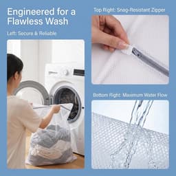 Wasnet voor Wasmachine - 3 Stuks, 50 x 60 cm, Ideaal voor Delicate Kleding en Ondergoed — thumbnail 3