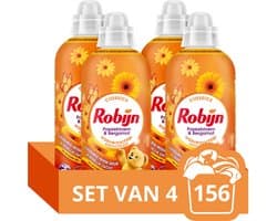 Robijn Wasverzachter - Passiebloem & Bergamot - 4 Stuks - 156 Wasbeurten - Voordeelverpakking