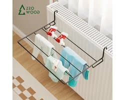 Zeo Wood - Radiator Droogrek – Droogrek Hangend – Wasrek voor Radiator – Metaal – 50 x 35 cm