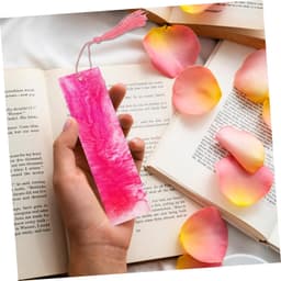 1set Siliconen Boekmarker Mallen Met Decoratieve Kwastjes Flexibele Epoxy Mallen Voor Bookmark Creaties Inclusief Vooraf Geïnstalleerde Voor Eenvoudig Gebruik — thumbnail 2