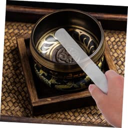 1set Singing Bowl Mallet Met Acryl Handvat Professionele Striker Voor Geluidskom Geschikt Voor Meditatie Muziek Lichtgewicht Gebruiksvriendelijk — thumbnail 4