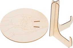 1set Houten Geboorte Aankondigingsbord Voor Geboorte Armband Houder Met Stand Rond Herinneringspaneel Voor Ziekenhuis Babyshower Duurzaam Multifunctioneel — thumbnail 1