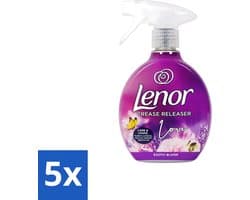 5 x Lenor – Crease Releaser Spray – Love Exotic Bloom – Kreukverwijderaar & Textielverfrisser – 500 ml - Voordeelverpakking - 5 stuks