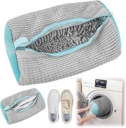 Waszak, multifunctioneel, herbruikbaar, voor alle soorten schoenen en maten, beschermt zowel schoenen als wasmachine (grijs) — thumbnail 1