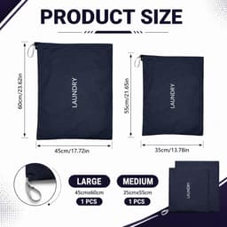 Zolara Waszakken, nylon, waterdicht, opvouwbaar, voor op reis, compatibel met thuis, op reis en op vakantie, lichtblauw - ShopVlot — thumbnail 3
