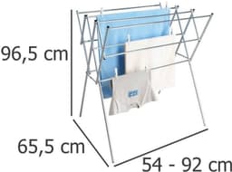 Telescopische wasdroger, roestvrij staal, glanzend, 3774017500, zilver, afmetingen (B x H x D): 54-92 x 96,5 x 65,5 cm — thumbnail 4