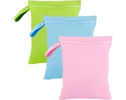 Reiswaszakken Set van 3, 40 x 30 cm, Herbruikbaar en Waterdicht voor Camping, Fitness en Organisatie