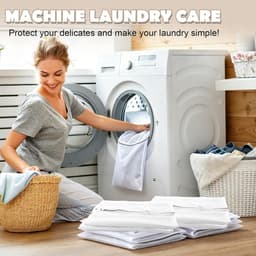 Set van 12 Grote Waszakken 50 x 60 cm, Wasnet voor Wasmachine met Rits, Ideaal voor Jassen, Beddengoed en Reisopslag — thumbnail 2