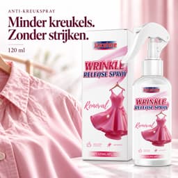 Jakehoe Kreukelspray Kleding 120 ml – Anti Kreuk Spray – Wrinkle Releaser – Strijkspray Zonder Strijkijzer – Kledingverfrisser & Textielspray – Antistatisch – Voor Shirts Jurken Broeken en Reizen — thumbnail 1