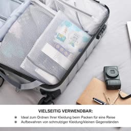 OKWISH Set Van 3 Waszakken Beschermend - Wasnetten - Bescherm je Wasgoed en Wasmachine - Voor Fijne Was en Reizen - 30x40 40x50 50x60 cm - Dacron Mesh - Wit — thumbnail 2
