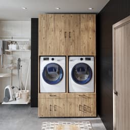 Roomart SERIE 3 Wasmachine Ombouwkast 134x240 cm - Dubbele Kast voor 2 Apparaten - Eiken — thumbnail 3