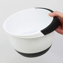 Mengkommen set - antislip, stapelbaar - 2 stuks - wit/zwart - kunststof — thumbnail 2