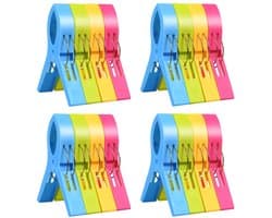 Ynkkvre - Wasknijpers - Handdoekclips - Strandhanddoek Clips - Winddichte Clips voor Kleding en Strandhanddoeken op het Strand en Ligbedden