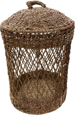 Laundry basket seagrass D40H65cm — thumbnail 1