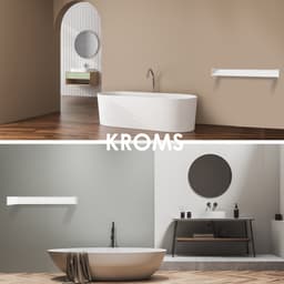 KROMS Full Color Wit 100cm Wanddroogrek- 6M drooglengte - Incl. Boormal - Droogrek Inklapbaar - Wasrek Hangend - Uitklapbaar - Muur - Ophangbaar — thumbnail 3