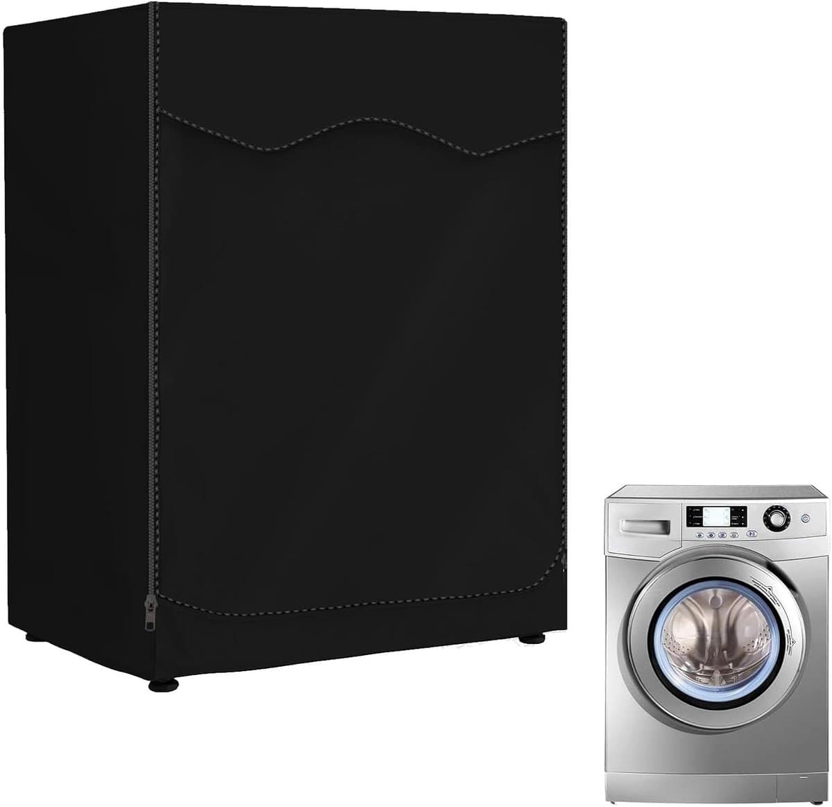 OIMG Wasmachine Beschermhoes - Wasmachine hoes - Wasmachine beschermer - Wasmachine overtrek - 210D Oxford Stoffen - met Rits en Verstelbaar - Beschermer - Wasmachine Hoes - 60x60x85cm - voor Toilet Keuken Balkon Badkamer Tuin(L) — afbeelding 1