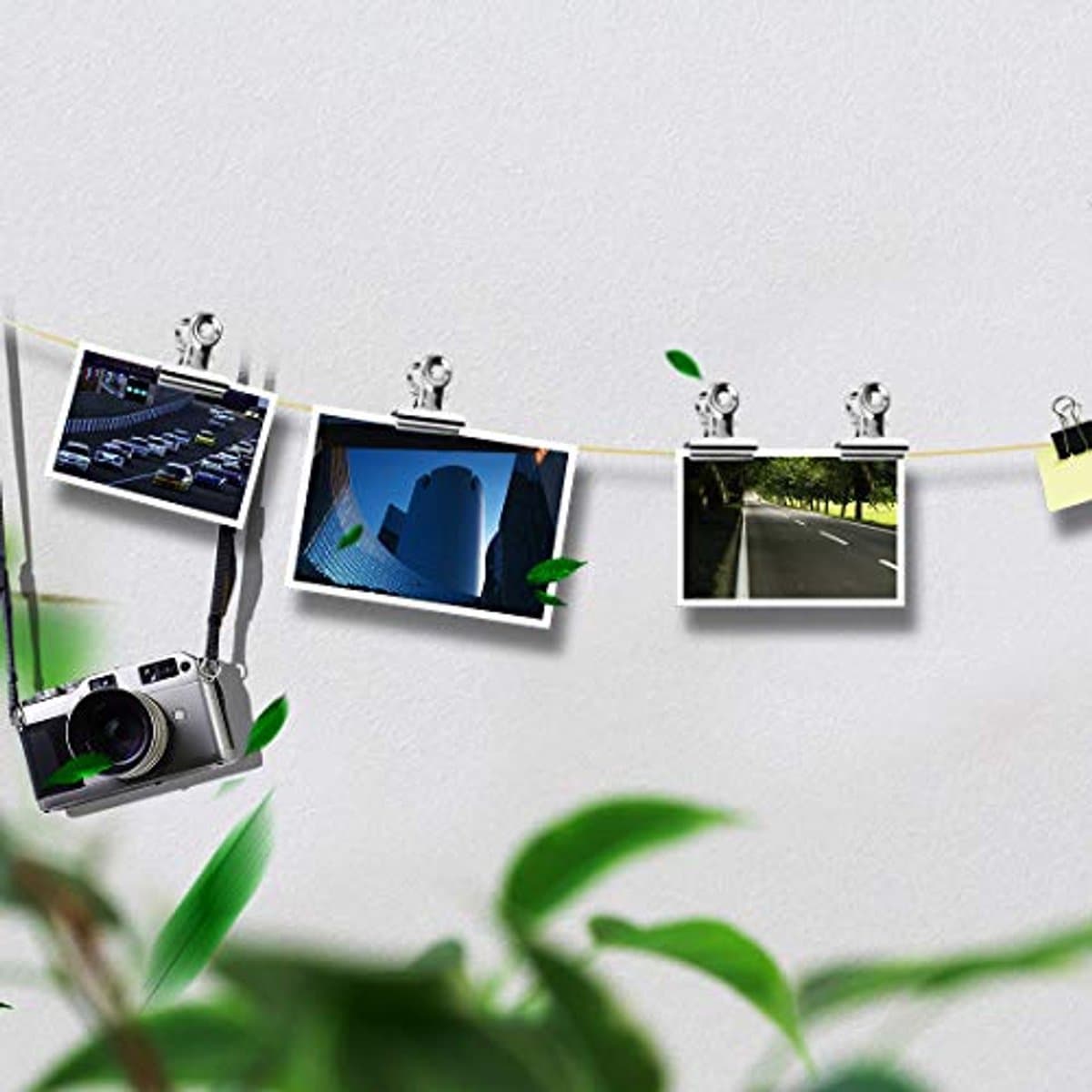 Metalen Clips, 50 Stuks Scharnierklemmen 22mm, Zilverkleurige Papierklemmen voor Kantoor en Thuis — afbeelding 1