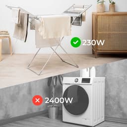 InnovaGoods | Opvouwbare elektrische wasdroger met vleugels, touchscreen, timer en temperatuurregeling Warmmat 230 W 20 baren, 6 temperatuurstanden, snel drogen — thumbnail 3