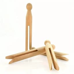 20 Stuks Traditionele Houten Wasknijpers – Klassiek en Stevig — thumbnail 1