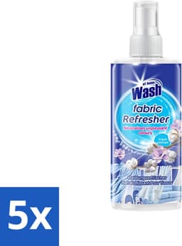 5 x At Home - Wash - Textielverfrisser - Fresh Cotton - Neutraliseert Onaangename Geuren - 300 ml - Textielverfrisser - Katoengeur - Geur Neutraliseren - Kleding Verfrissen - Stoffen Verfrissen — thumbnail 1