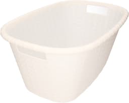 Kunststof wasmand - wit - 35 liter - 60 x 40 x 25 cm - manden voor wasgoed — thumbnail 2