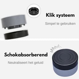 Care-Less Wasmachine Verhoger 9CM - Antislip Wasmachine Voeten - Trillingsdempers Wasmachine - Wasmachine Dempers - Geluidsdemper Wasmachine - Anti Vibratie Wasmachine - Anti Vibratie Pads - Wasdroger Verhoger - Koelkast Verhoger — thumbnail 2