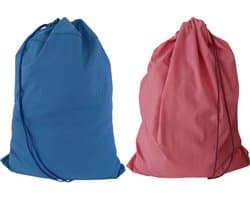 Bluvardi katoenen waszakken set van 2 stuks - XXL -indigo - redbruin