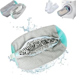 Waszak - Wasnet Voor Schoenen - Waszak Voor Schoenen - Schoenen Waszak - 39 x 19 Cm - Netje Anti-Vervorming - Delicaat Wasgoed - Schoen Wassen - Schoenenwaszak - Wasgoed - Wasmachine - Schoenen / Sneakers - Met Rits En Hangende Ring - Herbruikbaar — thumbnail 1
