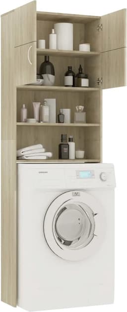 Wasmachine ombouw - Kast - Opbouwmeubel - Verhoger - Wasmachine meubel - Opbergkast - Hout - Sonoma Eiken — thumbnail 2