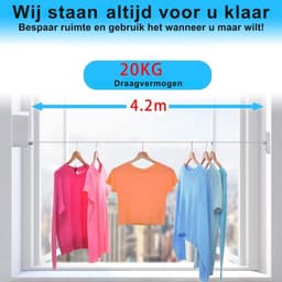 DD Droogrek Muur - Droogrek wand - Wasrek Muur - 2 Lijnen - Wit — thumbnail 3
