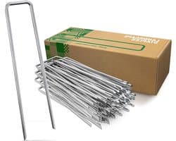 Anti-Roest Stalen Grondankers Voor Harde Grond - 100 Stuks - 200 mm Lang 25 mm Breed Ø 3.8 mm
