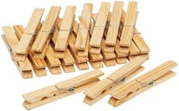 Benson Wasknijpers - 1000x stuks - bamboe - 7 cm - hout - knijpers — thumbnail 4
