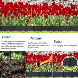 SnelShoppen - Grondankers 20 Stuks Tuin Edging Peilen, Tegels en Spijkers voor Landschapsafwerking, Tentbevestiging, Onkruidtegels, Kunststof Haringen — thumbnail 5