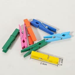 Dailygoods- Wasknijpers 100 stuks - Mini-houten Klemmen - Kleurenmix - Sterk en — thumbnail 5