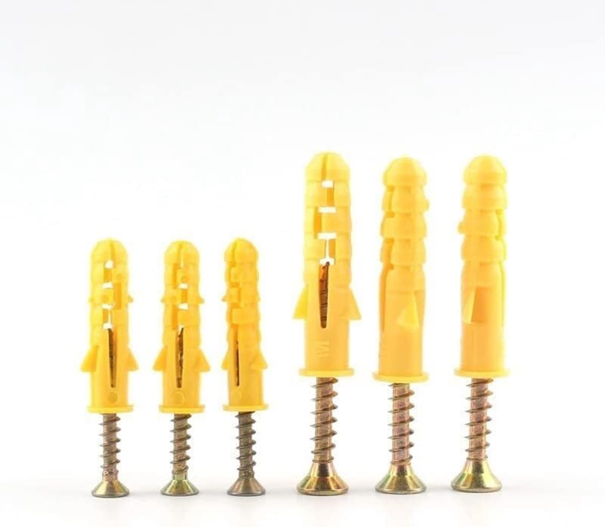 Plastic Ankers - Expansie Schroeven - Muurbevestiging - Sterk En Duurzaam - 10 Stuks - Grijs — afbeelding 1