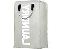 Vouwbare waszak van polyester met aluminium handvatten, ideaal voor huis en reizen, ruime capaciteit