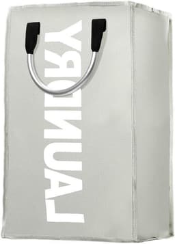 Vouwbare waszak van polyester met aluminium handvatten, ideaal voor huis en reizen, ruime capaciteit — thumbnail 1