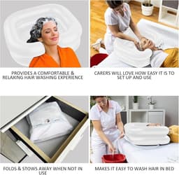 SnelShoppen - Opblaasbare Haarwasbak, Draagbare Haarbak met Kussen, Afvoerslang, Perfect voor Thuis, Camping, Reizen, Haarverzorging en Schoonheid, Ge — thumbnail 4