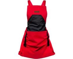 Oogstschort met Zak - Tuinschort Plukschort - Fruit Verzamelen - Grote Snelsluiting Zak - 60 x 50 cm - Rood