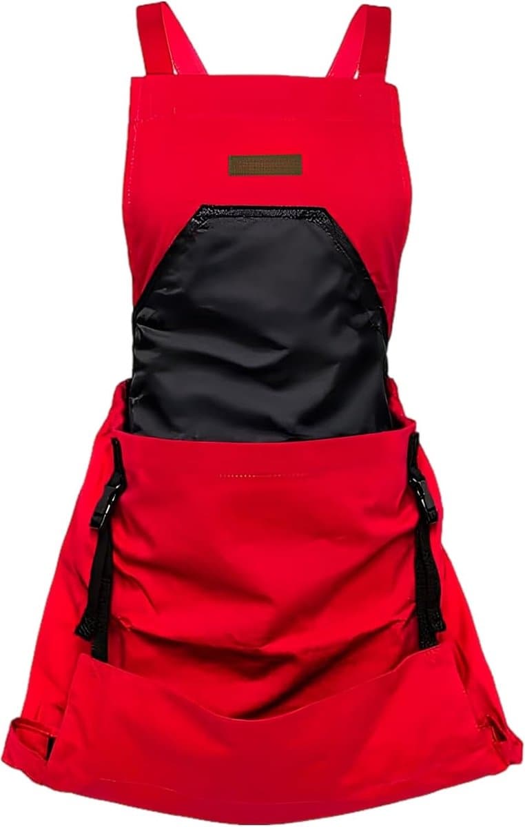 Oogstschort met Zak - Tuinschort Plukschort - Fruit Verzamelen - Grote Snelsluiting Zak - 60 x 50 cm - Rood — afbeelding 1