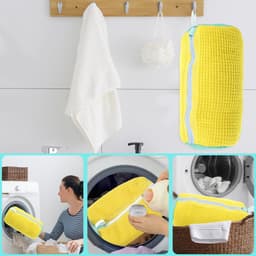 Dailygoods- Waszak Schoenen Herbruikbaar - Waszak met Rits - Waszakken voor Wasgoed - Wasnet - Waszak Groot - Geschikt voor Wasmachine — thumbnail 2